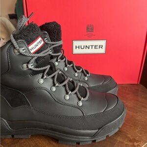 Hunter Men's Black Snow Boots